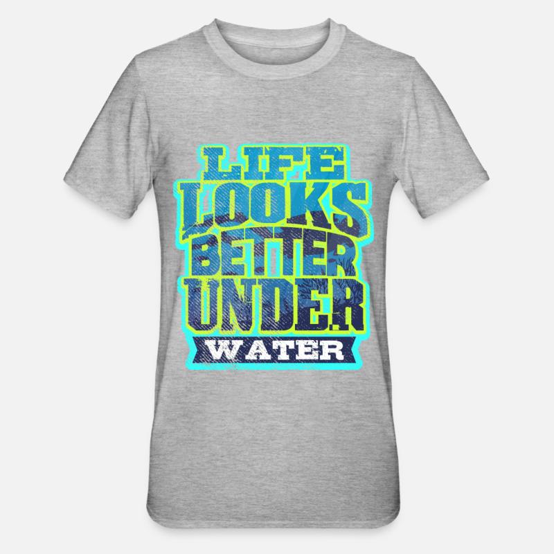 Taucher Tauchen - T-shirt polycoton Unisexe - gris chiné