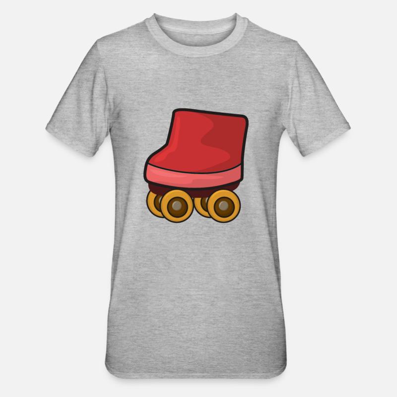Roller skate roller skating - Unisex Polycotton T-Shirt - heather grey