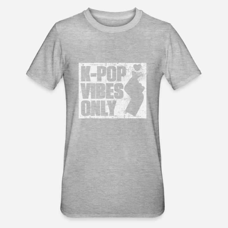 K-pop - T-shirt polycoton Unisexe - gris chiné