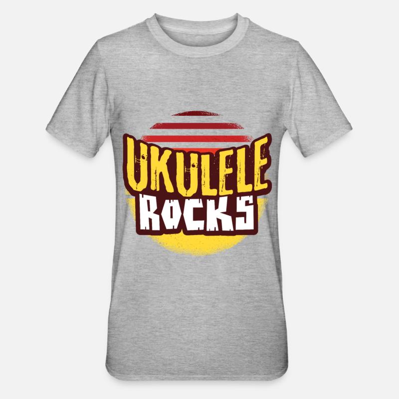 ukulélé - T-shirt polycoton Unisexe - gris chiné