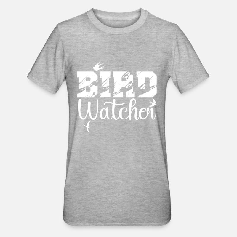 Observation des oiseaux - T-shirt polycoton Unisexe - gris chiné