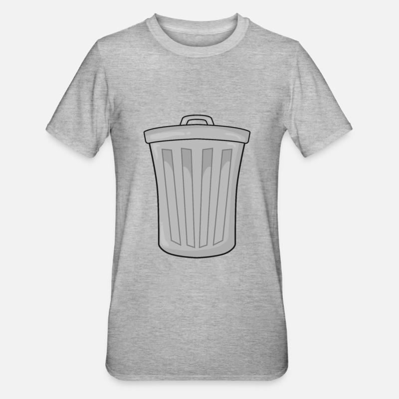 Garbage bin garbage - Unisex Polycotton T-Shirt - heather grey