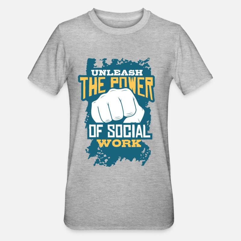 Sozialarbeiter - Unisex Polycotton T-Shirt - Grau meliert