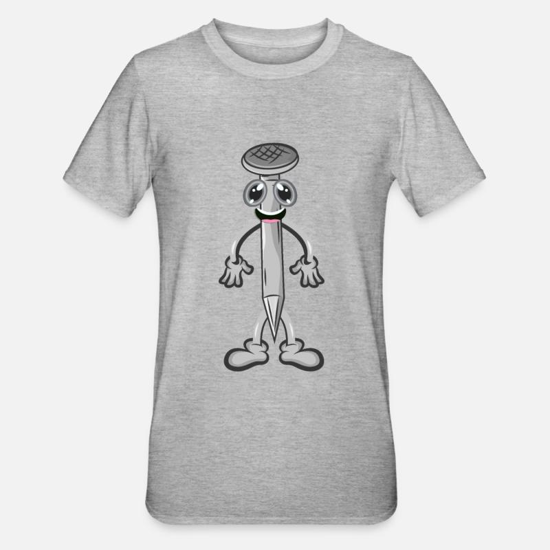 Nagel Handwerker - Unisex Polycotton T-Shirt - Grau meliert