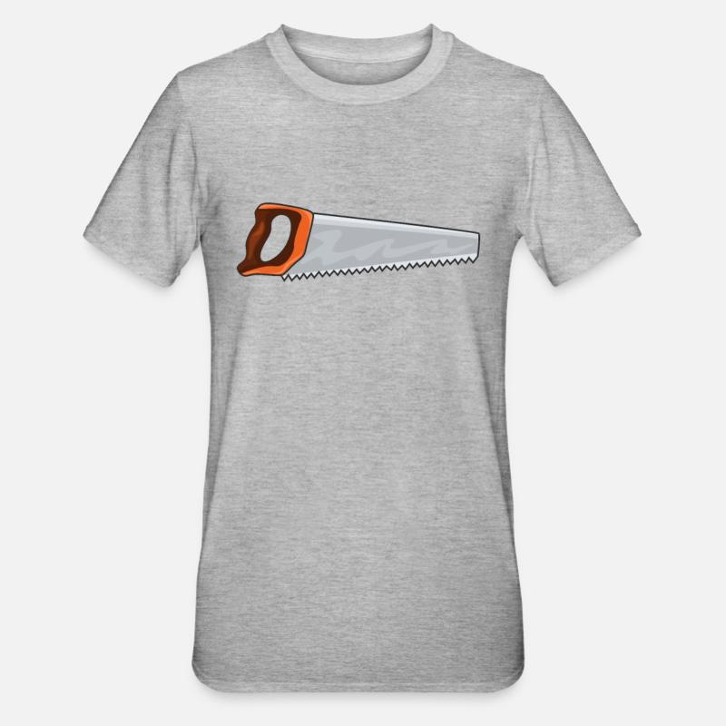 Säge - Unisex Polycotton T-Shirt - Grau meliert