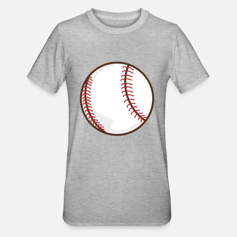 Base-ball - T-shirt polycoton Unisexe - gris chiné
