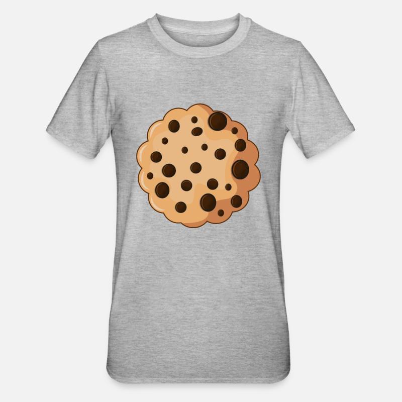 Keks Cookie - Unisex Polycotton T-Shirt - Grau meliert