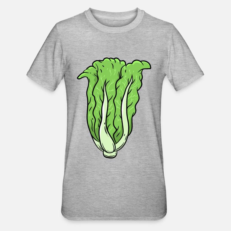 Cabbage Vegetables - Unisex Polycotton T-Shirt - heather grey