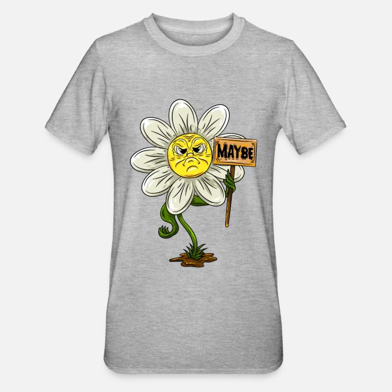 Gänseblümchen - Unisex Polycotton T-Shirt - Grau meliert
