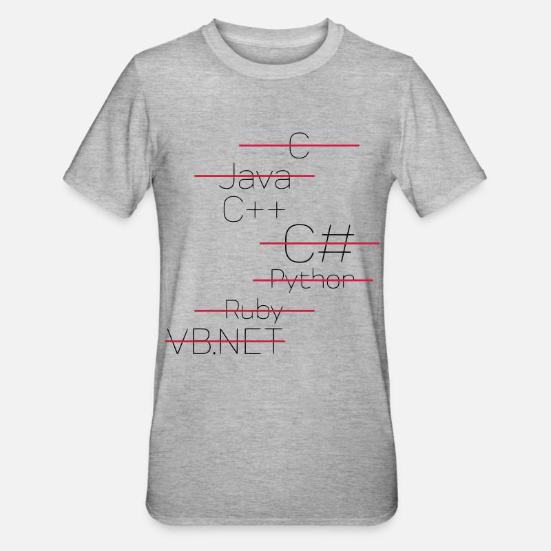 C++ - SIMPLE - T-shirt polycoton Unisexe - gris chiné