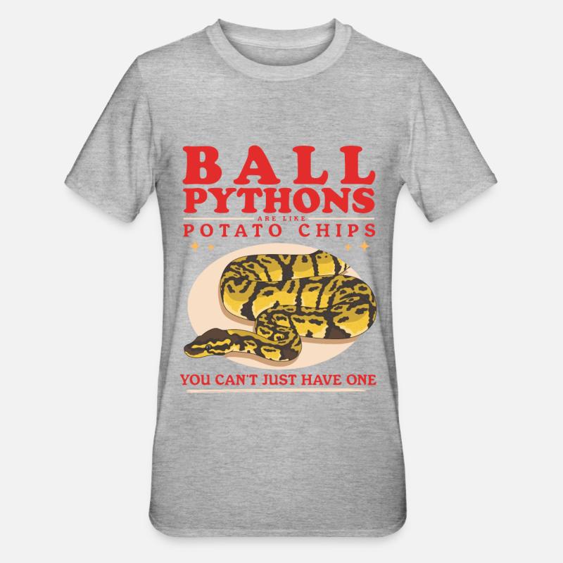 King Python Python Snake Gifts - Unisex Polycotton T-Shirt - heather grey