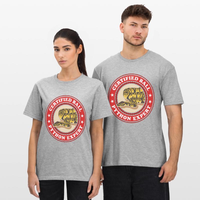 Roi Python Expert Serpent Python Cadeau T-shirt polycoton Unisexe