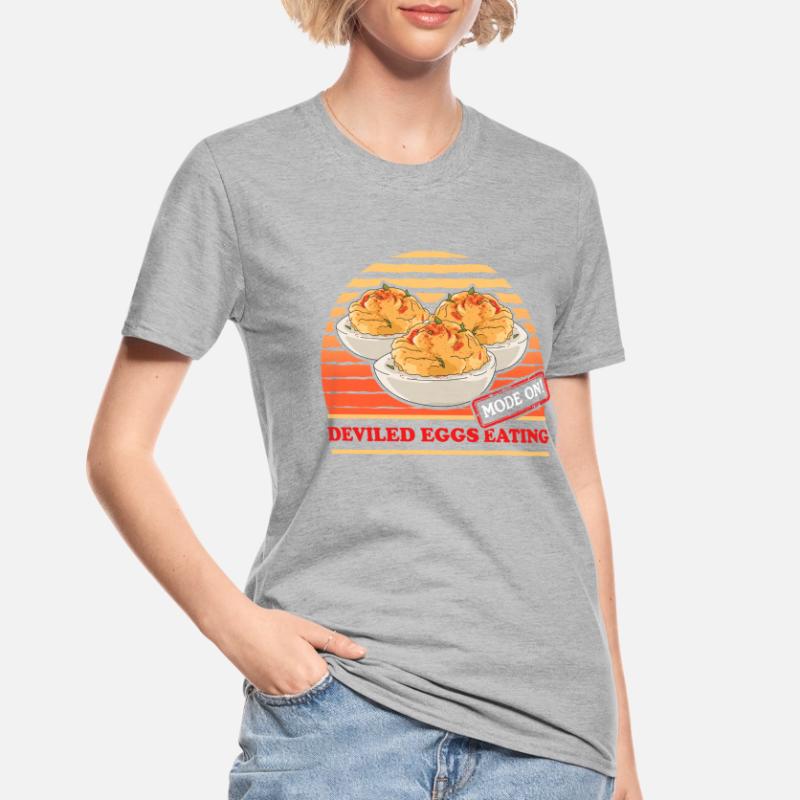 Deviled Eggs Gefüllte Eier Geschenk Unisex Polycotton T-Shirt