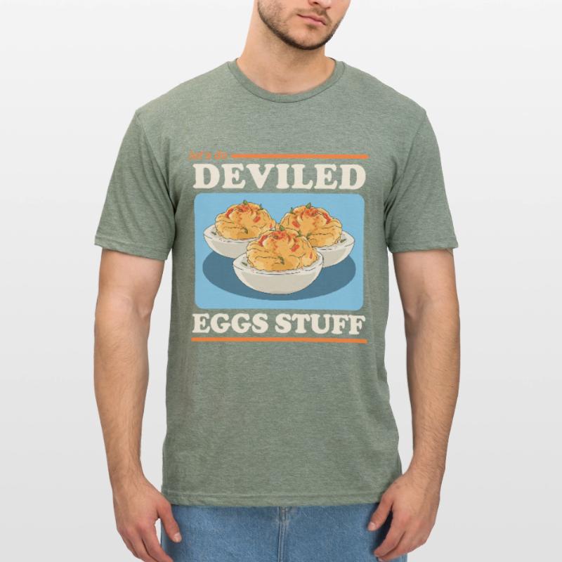 Gefüllte Eier Dressed Deviled Eggs Geschenk Unisex Polycotton T-Shirt