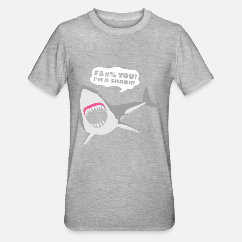 Je suis un requin! - T-shirt polycoton Unisexe - gris chiné