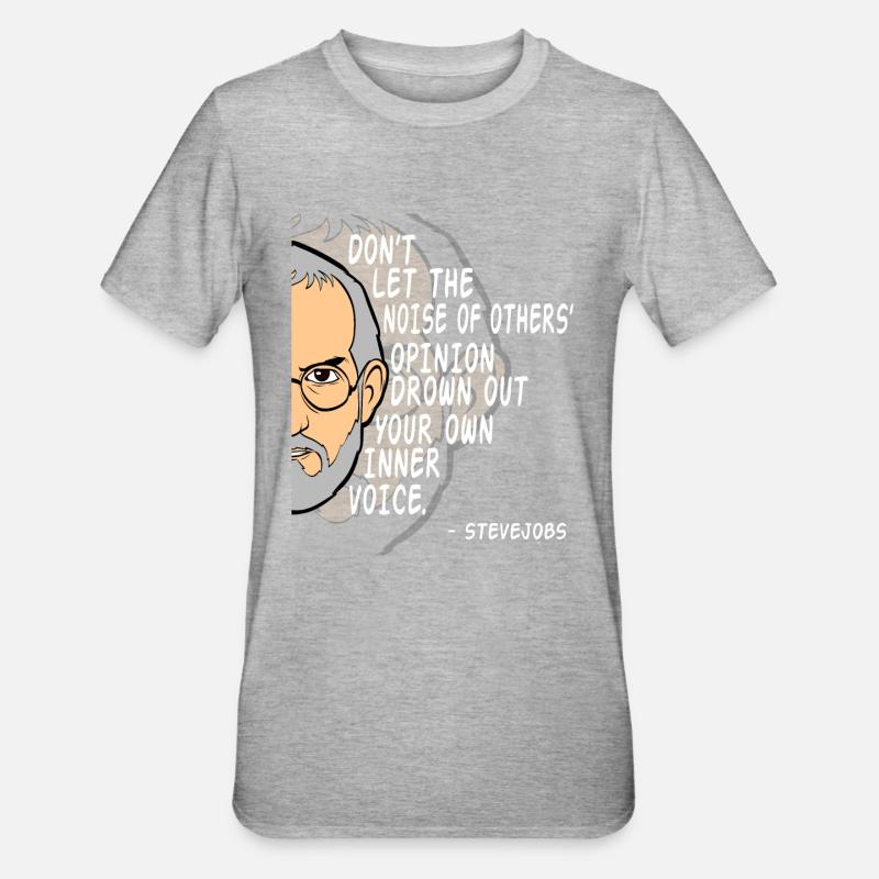 Tshirt Half Face - T-shirt polycoton Unisexe - gris chiné