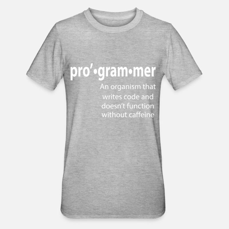 Programmierer - Coder - Hacker - IT - Unisex Polycotton T-Shirt - Grau meliert