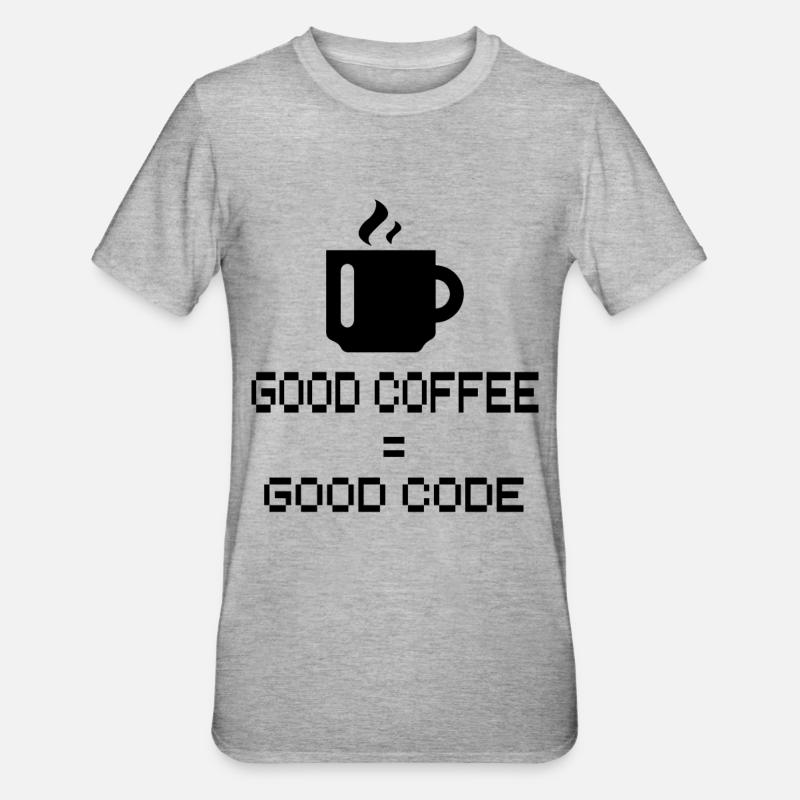 Programmierer - Coder - Hacker - IT - Unisex Polycotton T-Shirt - Grau meliert