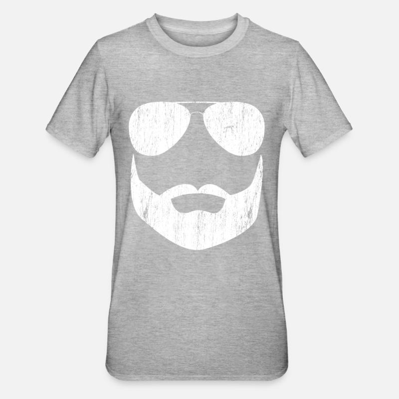 beard sunglasses - T-shirt polycoton Unisexe - gris chiné