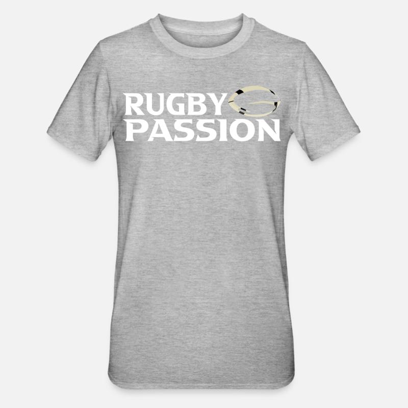 Rugby - T-shirt polycoton Unisexe - gris chiné