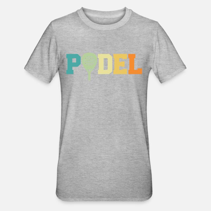 retro padel - T-shirt polycoton Unisexe - gris chiné