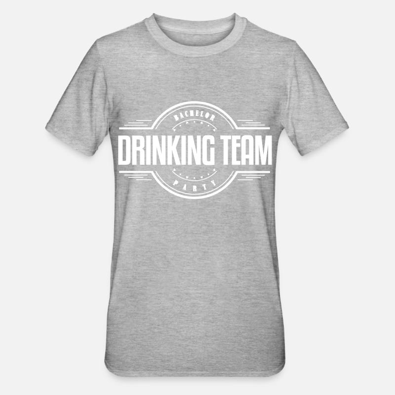 bachelor party drinking team2 - T-shirt polycoton Unisexe - gris chiné