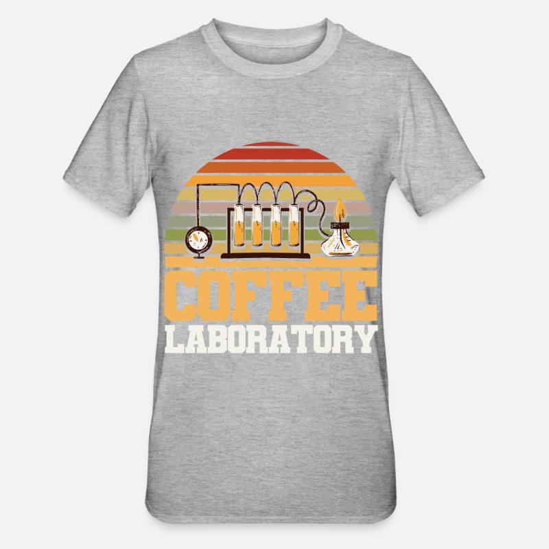 Kaffee Labor - Unisex Polycotton T-Shirt - Grau meliert