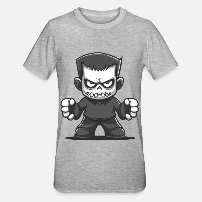 Zombie Halloween Comic - Unisex Polycotton T-Shirt - Grau meliert