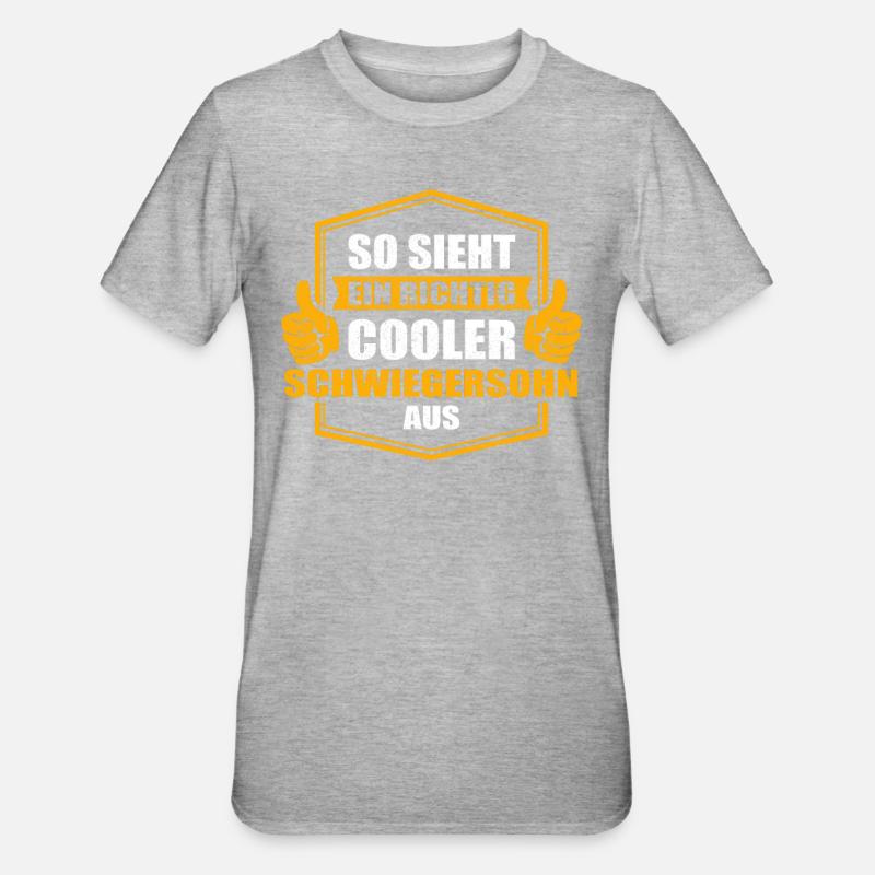 Cool Geschenk Geschenkidee Schwiegersohn - Unisex Polycotton T-Shirt - Grau meliert