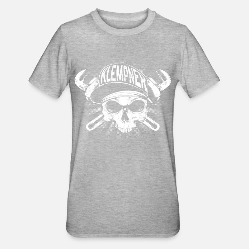 Klempner - Unisex Polycotton T-Shirt - Grau meliert