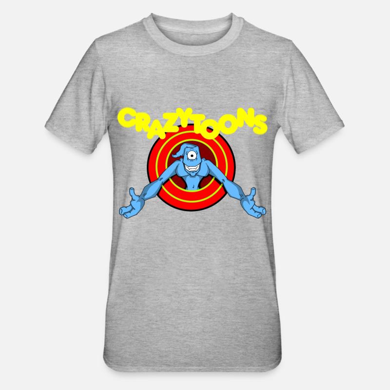 Crazytoons - T-shirt polycoton Unisexe - gris chiné