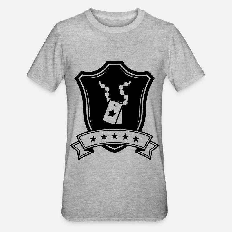 Abzeichen wappen - Unisex Polycotton T-Shirt - Grau meliert