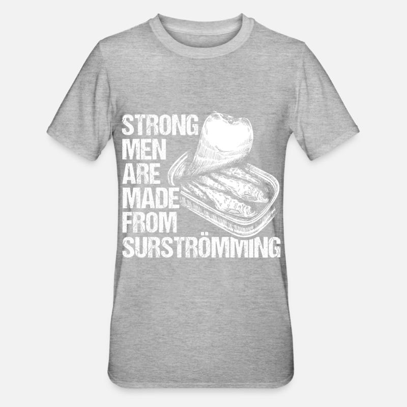 Sweden Swedish Surströmming Gift - Unisex Polycotton T-Shirt - heather grey