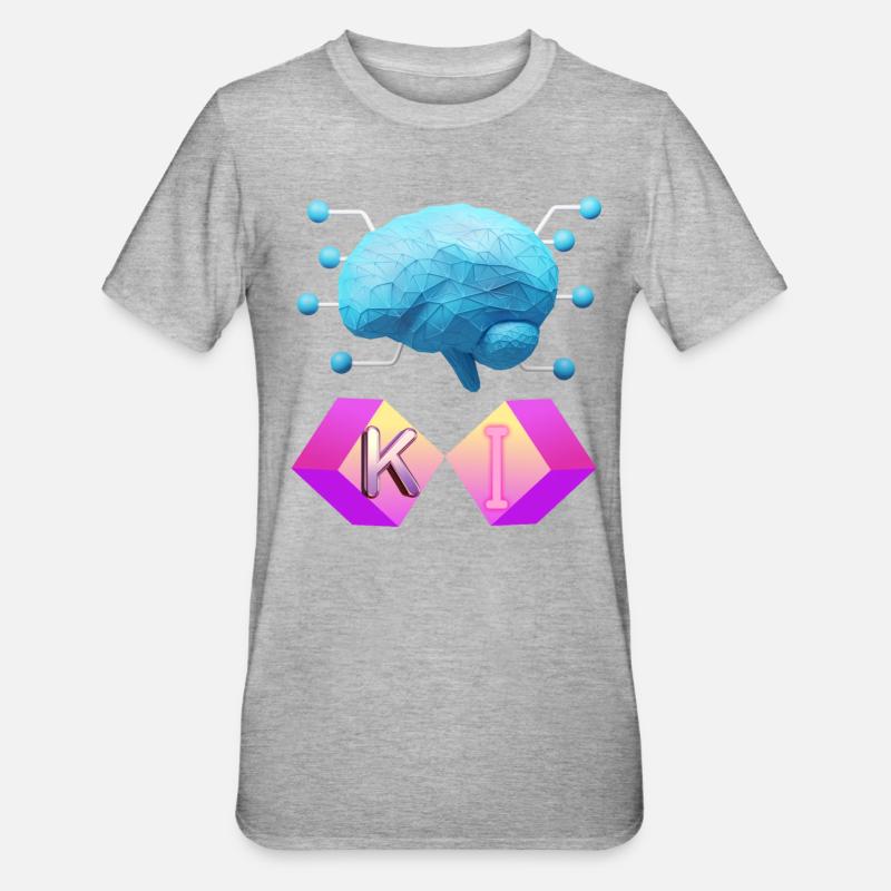 Conception d’intelligence artificielle - T-shirt polycoton Unisexe - gris chiné
