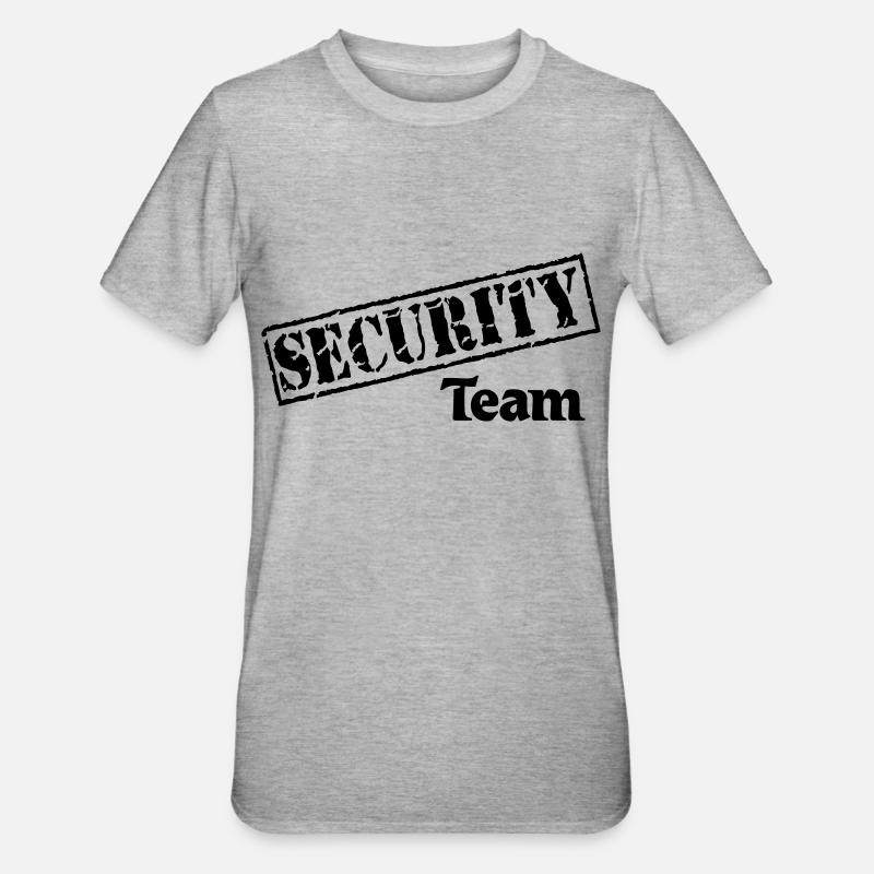 Security Team - T-shirt polycoton Unisexe - gris chiné