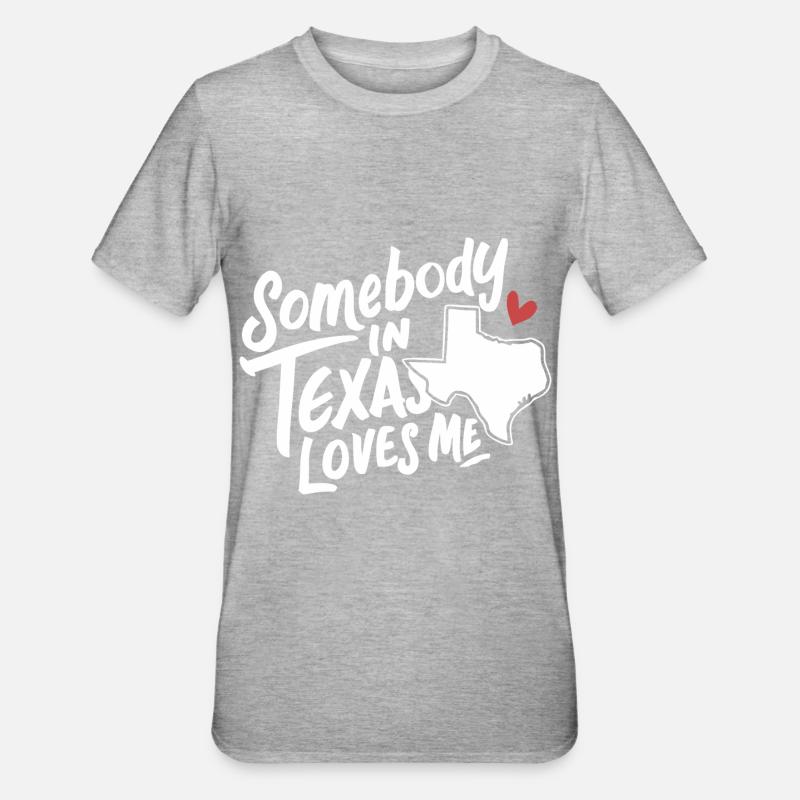 État du Texas Texans Texas - T-shirt polycoton Unisexe - gris chiné