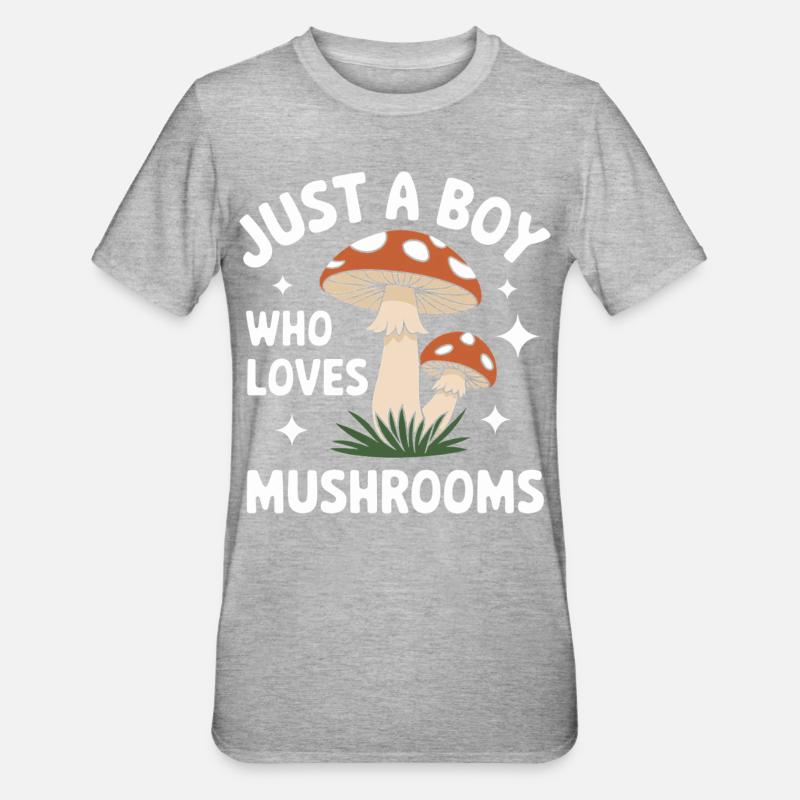 Champignons Champignons Champignon Champignon - T-shirt polycoton Unisexe - gris chiné