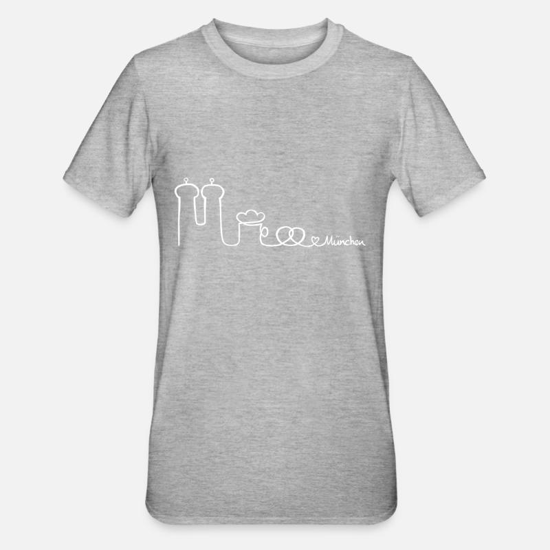 Munich - T-shirt polycoton Unisexe - gris chiné
