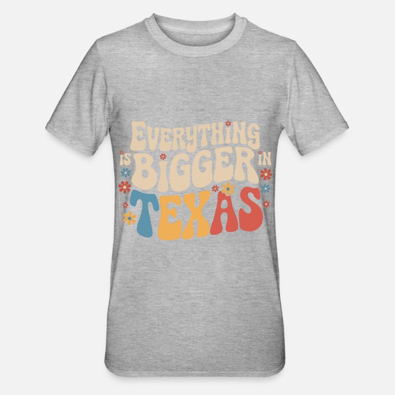 Texas State Texans Texas - Unisex Polycotton T-Shirt - heather grey