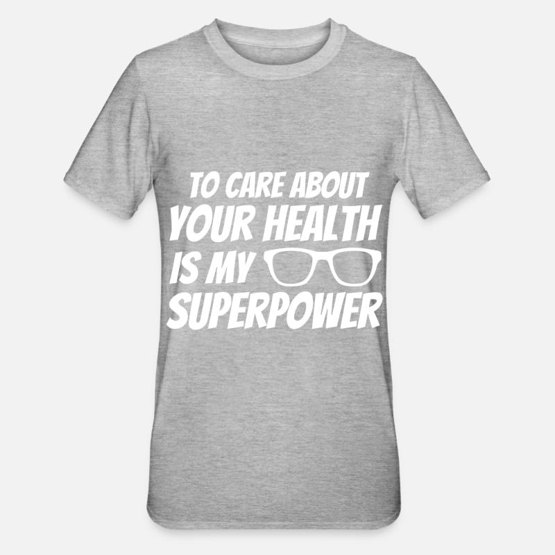 Ophtalmologiste Optométrie Opticien Opticien Opticien Opticien Opticien - T-shirt polycoton Unisexe - gris chiné