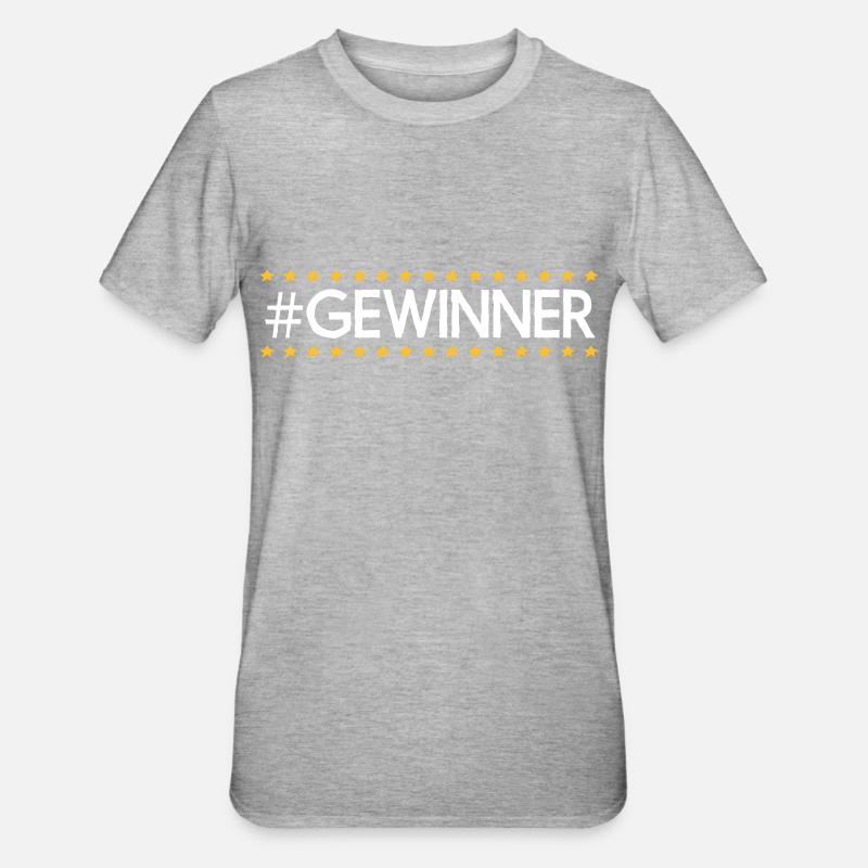 #Gewinner - Unisex Polycotton T-Shirt - Grau meliert