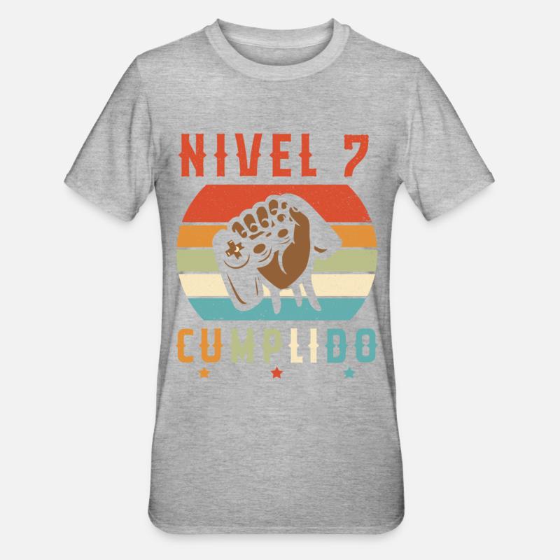 Niveau 7 complete - T-shirt polycoton Unisexe - gris chiné