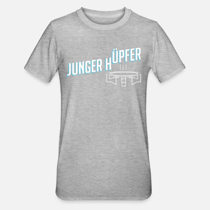 Trampolin - Unisex Polycotton T-Shirt - Grau meliert