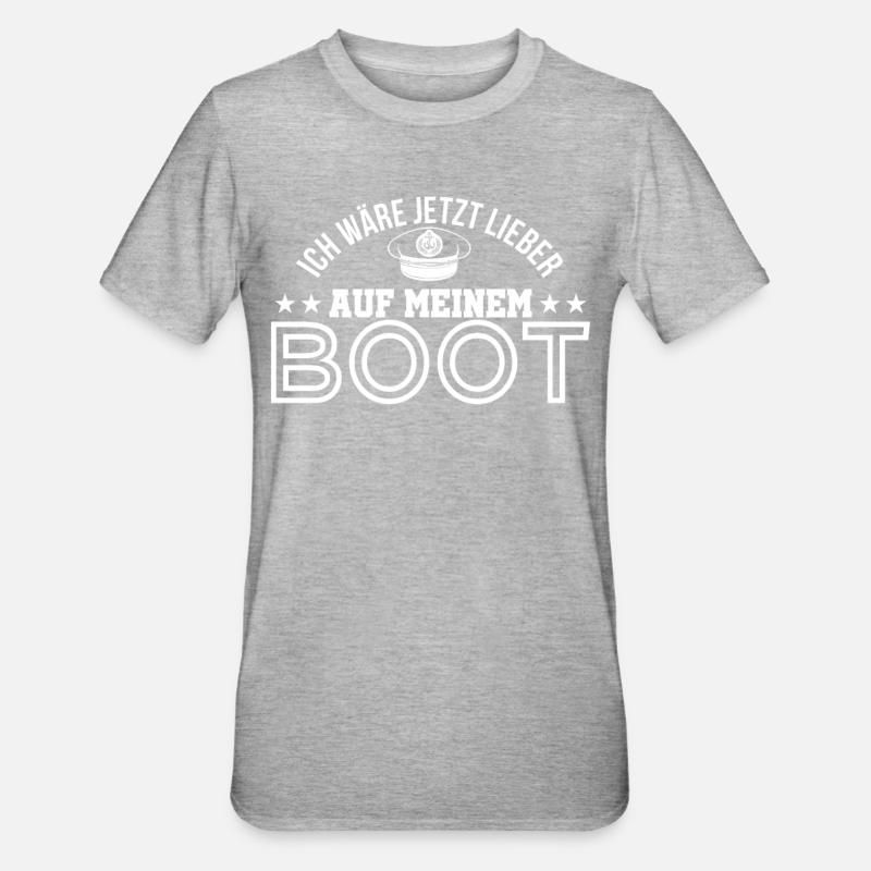 Boot - Unisex Polycotton T-Shirt - Grau meliert
