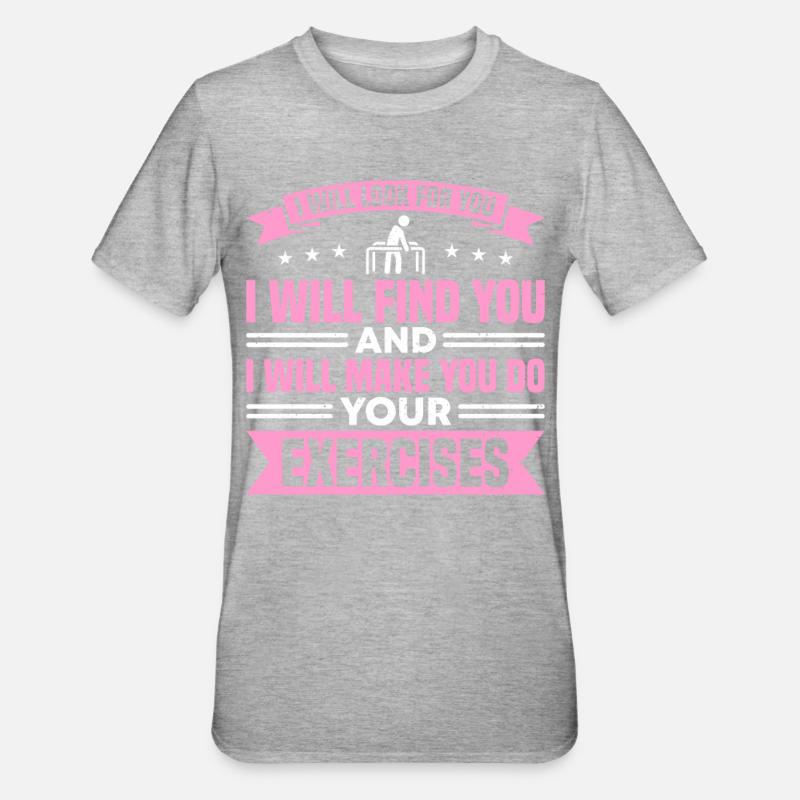 Physiotherapy Exercise Occupational Therapist - Unisex Polycotton T-Shirt - heather grey
