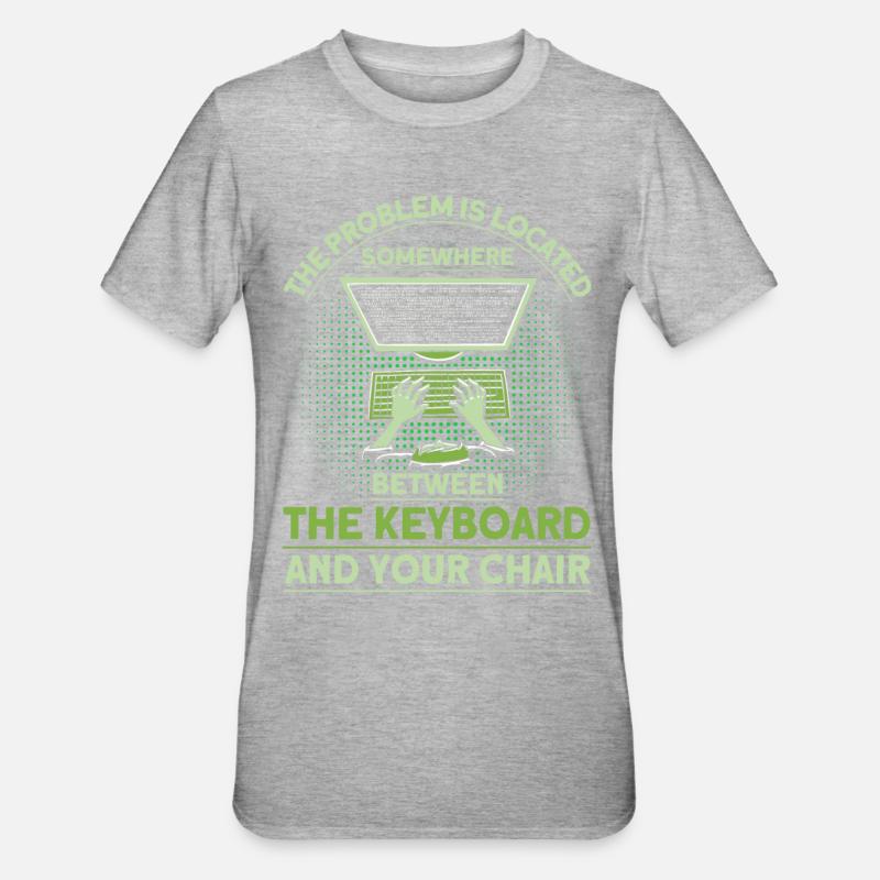 The problem is localized sysadmin - Unisex Polycotton T-Shirt - heather grey