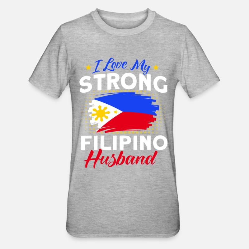 Philippines Drapeau philippin - T-shirt polycoton Unisexe - gris chiné