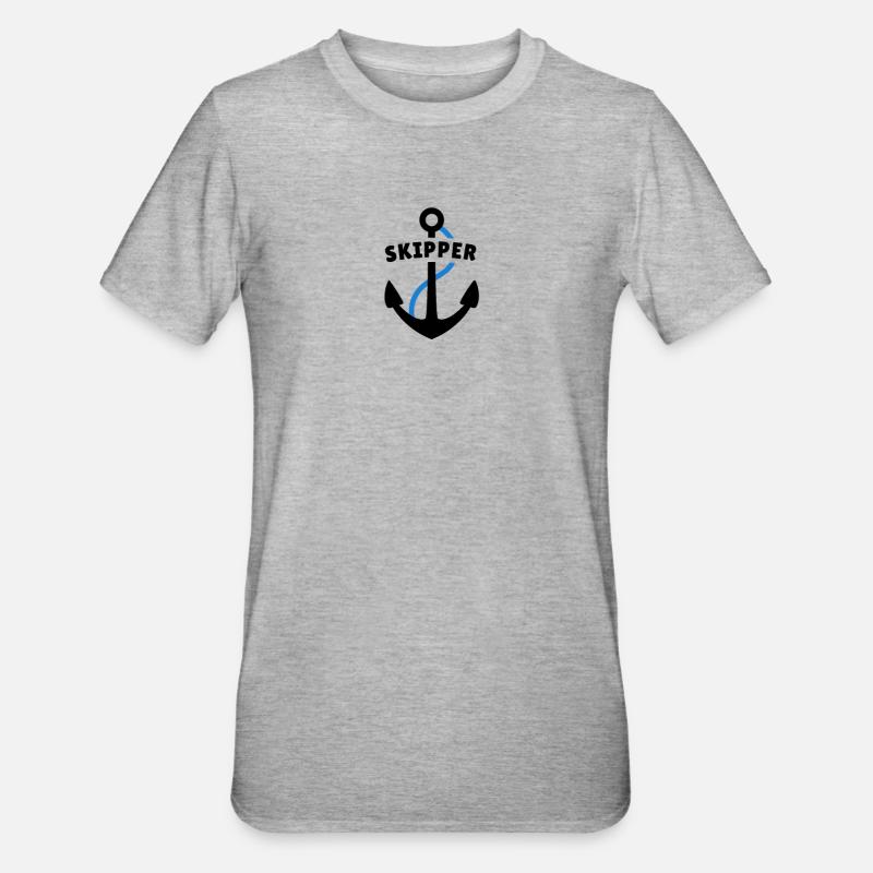Skipper - Unisex Polycotton T-Shirt - Grau meliert