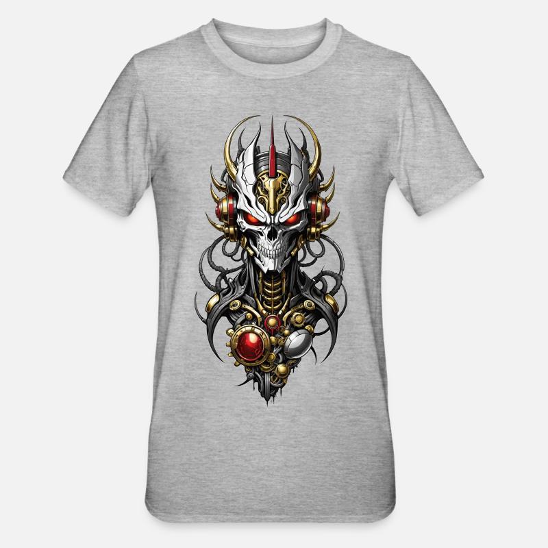 Devilnator - Unisex Polycotton T-Shirt - Grau meliert