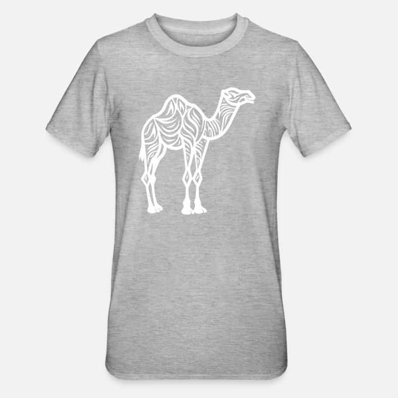 Kamel - Unisex Polycotton T-Shirt - Grau meliert
